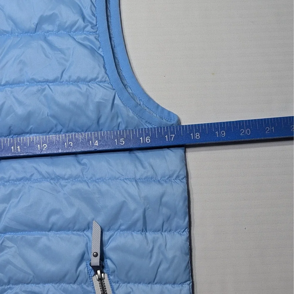 Hanna Andersson Kids 150 10/12 Blue Aero Light Down Vest Quilted Puffer Winter